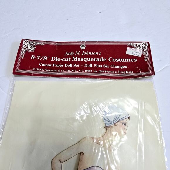 NIP Judy M. Johnson's Die-cut 1920 Masquerade Costume Cutout Paper Doll 8 7/8 - Picture 3 of 6